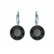 Jet Black Swarovski Rhodium Drop Earrings