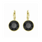 Jet Black Swarovski Gold Plated Drop Earrings