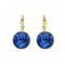 Sapphire Swarovski Gold Plated Drop Earrings