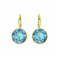 Aquamarine Swarovski Gold Plated Drop Earrings