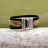 Tan, Green, and Black 3 Strand Cork Bracelet