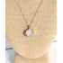 White Druzy Circle Gold Necklace
