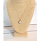 White Druzy Circle Gold Necklace