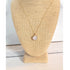 White Druzy Circle Gold Necklace