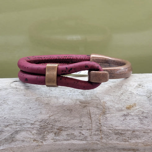 Pick Your Color-Cork Copper Hook Bracelet