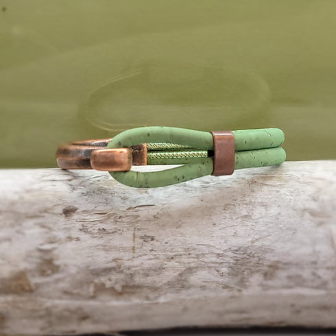 Pick Your Color-Cork Copper Hook Bracelet