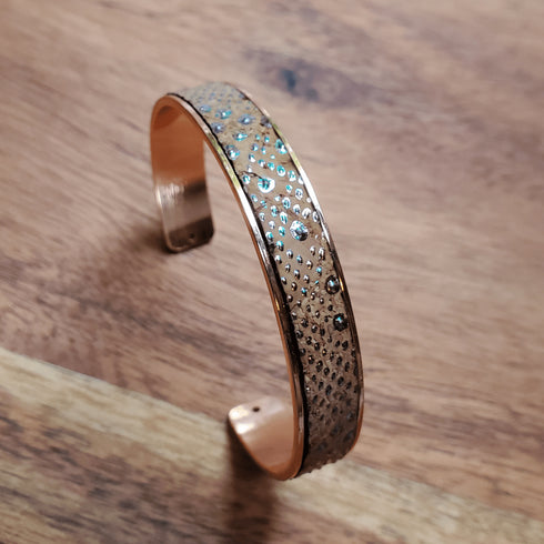 Cork Rose Gold Skinny Cuff Bracelet