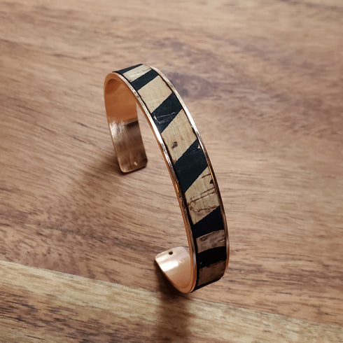 Cork Rose Gold Skinny Cuff Bracelet