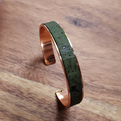 Cork Rose Gold Skinny Cuff Bracelet