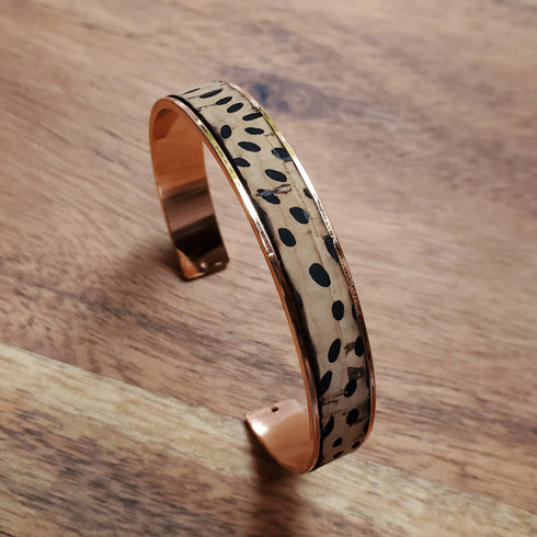 Cork Rose Gold Skinny Cuff Bracelet