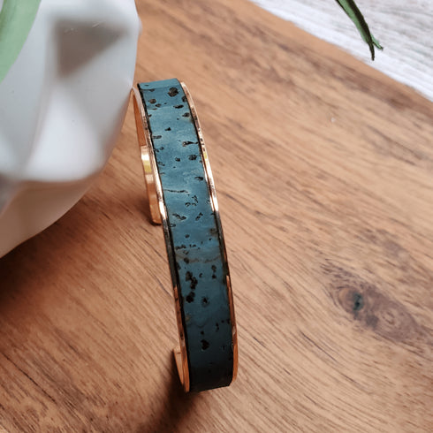 Cork Rose Gold Skinny Cuff Bracelet