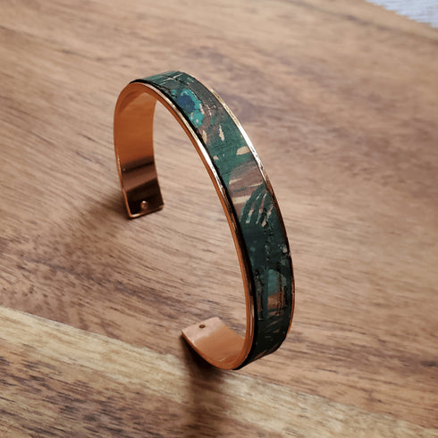 Cork Rose Gold Skinny Cuff Bracelet