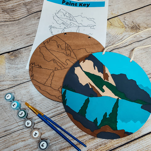 Moraine Lake National Park Paint By Numbers DIY Wood Craft Kit