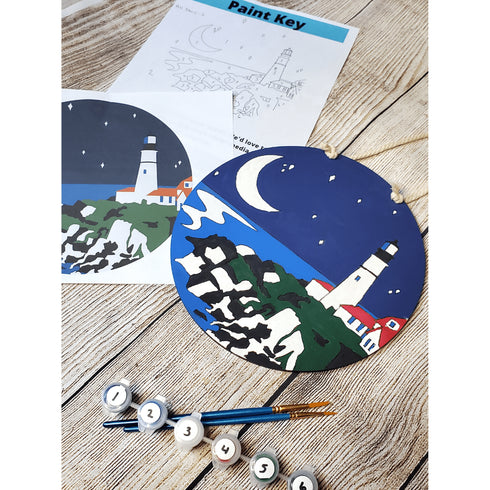Portland Head Light Paint By Numbers DIY Wood Craft Kit