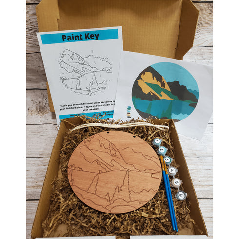 Moraine Lake National Park Paint By Numbers DIY Wood Craft Kit