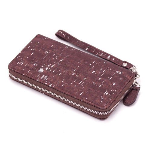 Brown Cork Speckled Wallet Clutch