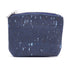 Navy Speckled Cork Zipper Coin Purse