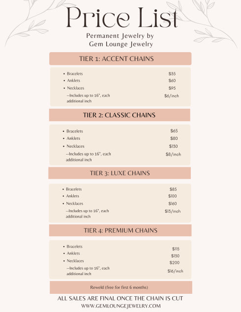 Permanent Jewelry Grand Opening: Jewelry, Botox, and Bouquets, September 19th, 2025