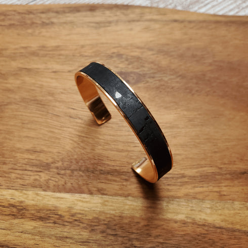 Cork Rose Gold Skinny Cuff Bracelet