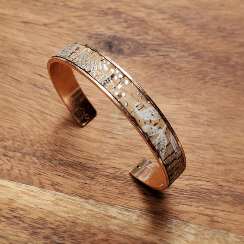 Cork Rose Gold Skinny Cuff Bracelet