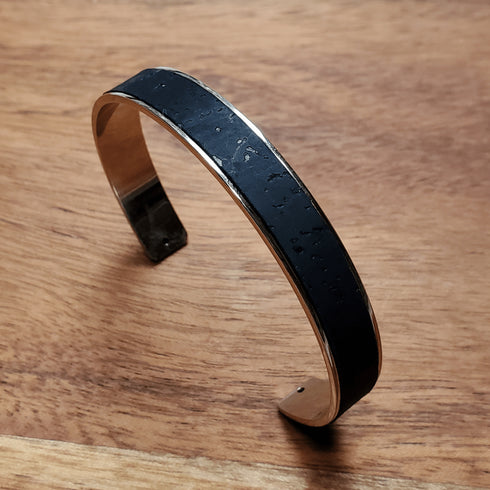 Cork Rose Gold Skinny Cuff Bracelet