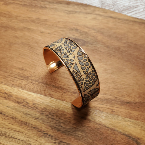 Cork Rose Gold Thick Cuff Bracelet