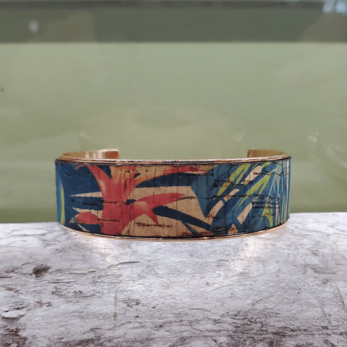 Cork Rose Gold Thick Cuff Bracelet