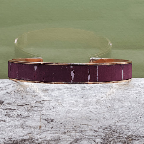 Cork Rose Gold Skinny Cuff Bracelet