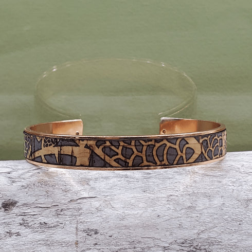 Cork Rose Gold Skinny Cuff Bracelet