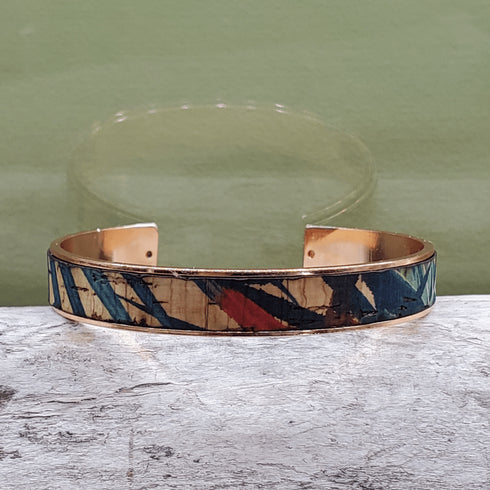 Cork Rose Gold Skinny Cuff Bracelet