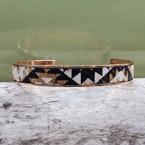 Cork Rose Gold Skinny Cuff Bracelet