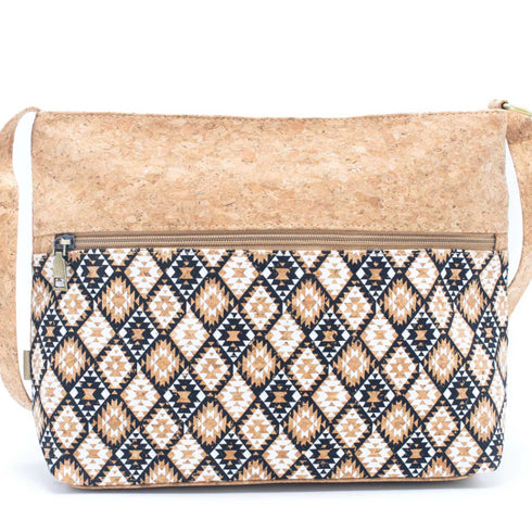 Checkered Pattern Cork Adjustable Bag