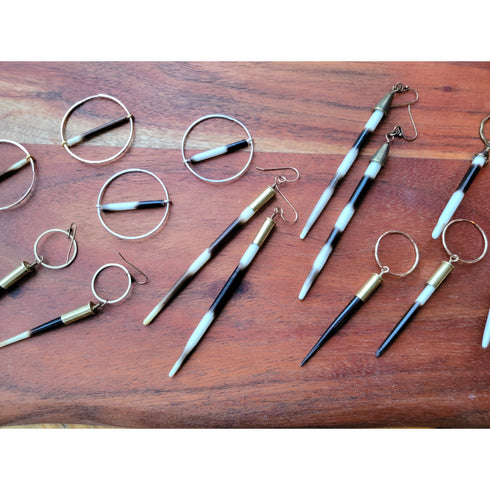 Porcupine Quill Celestial Earrings