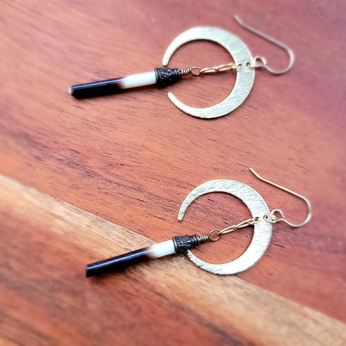 Porcupine Quill Celestial Earrings
