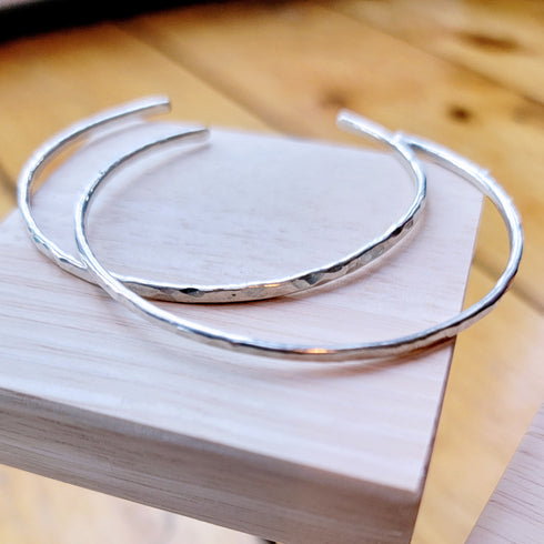Hammered Silver Cuff