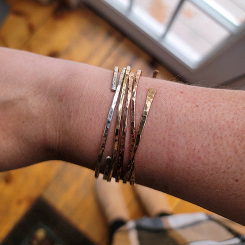 Hammered Silver Cuff