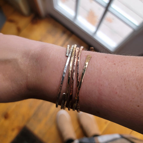 Rose Gold Hammered Cuff