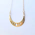 Celestial Moon Phase Half Circle Boho Necklace