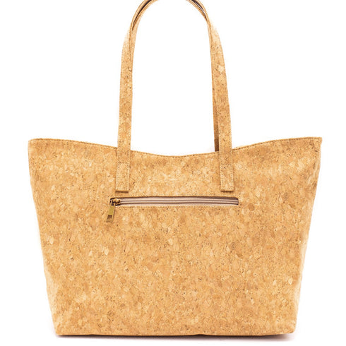 Bright Leaf & Foliage Cork Pattern Large Tote