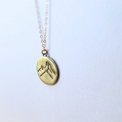 Gold Mountain Pendant Necklace