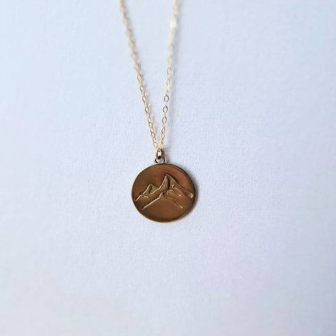 Gold Mountain Pendant Necklace