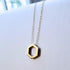 Gold Floating Hexagon Necklace