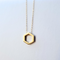 Gold Floating Hexagon Necklace