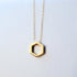 Gold Floating Hexagon Necklace