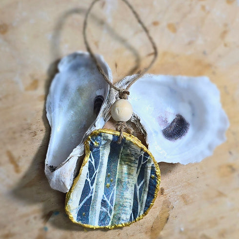 Decoupage Oyster Shell DIY Kit, Everything Included to Finish!