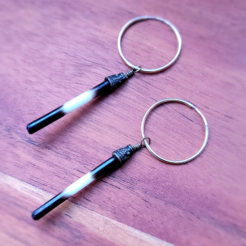 Porcupine Quill Bar Gold Hoops