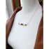 Gold Porcupine Quill Bar Necklace