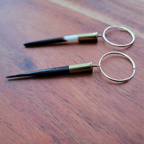 Porcupine Quill Hoop Earrings