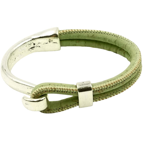 Mint Green Cork Side Hook Bracelet