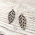 Walnut Open Leaf Sterling Earrings
